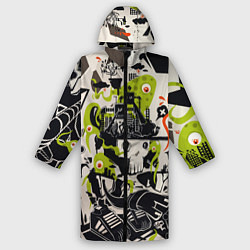 Дождевик мужской Cyber pattern Skull Vanguard Fashion, цвет: 3D-принт