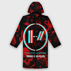 Дождевик мужской Twenty One Pilots rock glitch, цвет: 3D-принт
