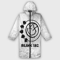 Дождевик мужской Blink 182 с потертостями на светлом фоне, цвет: 3D-принт