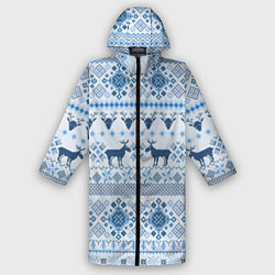 Дождевик мужской Blue sweater with reindeer, цвет: 3D-принт