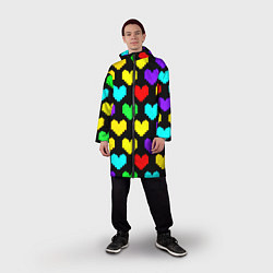 Дождевик мужской Undertale heart pattern, цвет: 3D-принт — фото 2