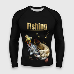 Рашгард мужской Gold Fishing, цвет: 3D-принт