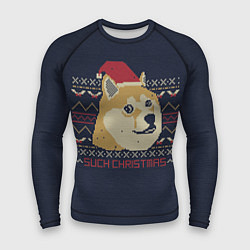 Мужской рашгард Doge Such Christmas