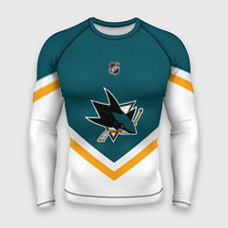 Рашгард мужской NHL: San Jose Sharks, цвет: 3D-принт