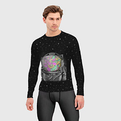 Рашгард мужской Цветочный астонавт, цвет: 3D-принт — фото 2