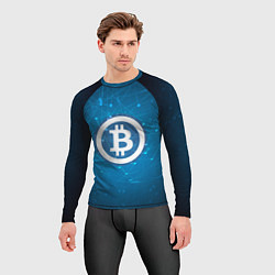 Рашгард мужской Bitcoin Blue, цвет: 3D-принт — фото 2