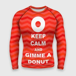 Рашгард мужской Keep Calm & Gimme a donut, цвет: 3D-принт