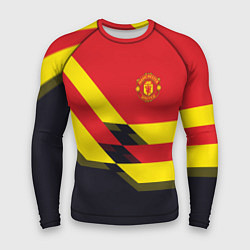 Рашгард мужской Man UTD FC: Black style, цвет: 3D-принт