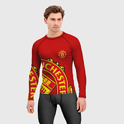 Рашгард мужской FC Man United: Red Exclusive, цвет: 3D-принт — фото 2