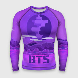 Рашгард мужской BTS: Violet Mountains, цвет: 3D-принт