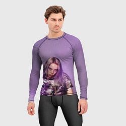 Рашгард мужской Billie Eilish: Violet Fashion, цвет: 3D-принт — фото 2