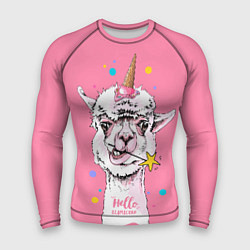 Рашгард мужской Hello llamacorn - ice cream, цвет: 3D-принт