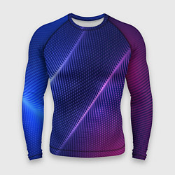Рашгард мужской Фиолетово 3d волны 2020, цвет: 3D-принт