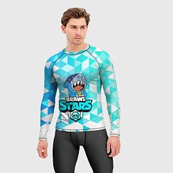 Рашгард мужской BRAWL STARS LEON SHARK, цвет: 3D-принт — фото 2