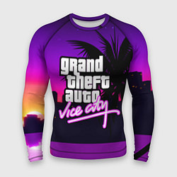 Рашгард мужской GTA:VICE CITY, цвет: 3D-принт