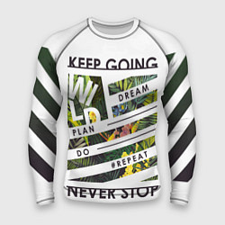 Рашгард мужской Off-White: Keep Going, цвет: 3D-принт