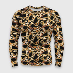 Рашгард мужской Versace Леопардовая текстура, цвет: 3D-принт