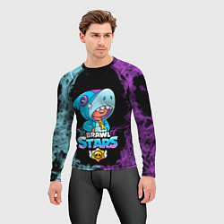 Рашгард мужской Brawl Stars Leon Shark, цвет: 3D-принт — фото 2