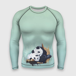 Рашгард мужской Акварельные панды, цвет: 3D-принт
