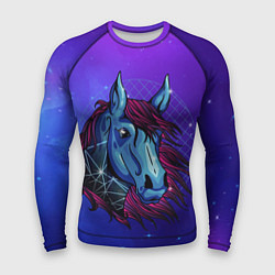 Рашгард мужской Retrowave Neon Horse, цвет: 3D-принт
