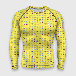 Рашгард мужской SpongeBobs facial expressions, цвет: 3D-принт