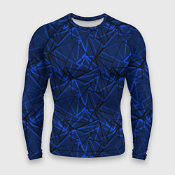 Рашгард мужской Черно-синий геометрический, цвет: 3D-принт