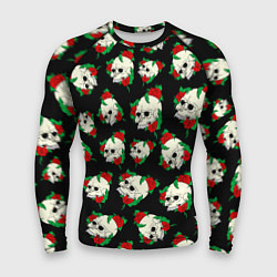 Рашгард мужской Черепа и розы Skull and Roses, цвет: 3D-принт