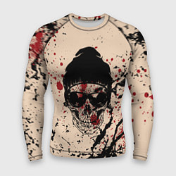 Рашгард мужской Череп Хипстер Брызги Краски, цвет: 3D-принт