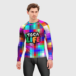 Рашгард мужской Toca Life: Pixels, цвет: 3D-принт — фото 2