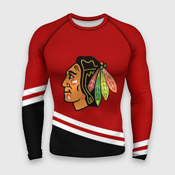 Рашгард мужской Chicago Blackhawks, NHL, цвет: 3D-принт