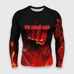 Рашгард мужской Кулак One Punch-Man в огне, цвет: 3D-принт