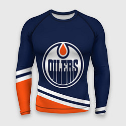 Рашгард мужской Edmonton Oilers Эдмонтон Ойлерз, цвет: 3D-принт