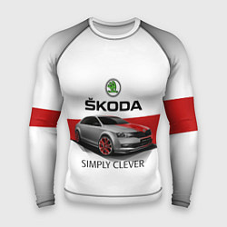 Рашгард мужской Skoda Rapid Sport, цвет: 3D-принт