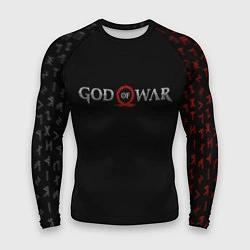 Рашгард мужской GOD OF WAR LOGO, РУНЫ, цвет: 3D-принт