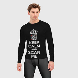 Рашгард мужской Keep calm and scan me: fuck off, цвет: 3D-принт — фото 2