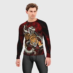 Рашгард мужской Тигр со Змеёй 2022, цвет: 3D-принт — фото 2