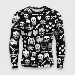 Мужской рашгард UNDERTALE PATTERN БЕЛЫЙ