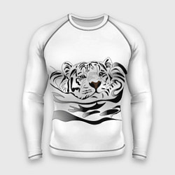 Рашгард мужской Тигр пловец, цвет: 3D-принт