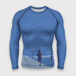 Рашгард мужской Пробежка, цвет: 3D-принт