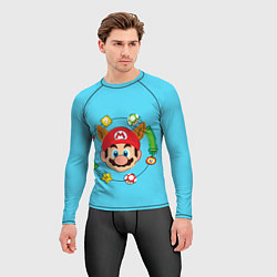 Рашгард мужской Марио с ушками, цвет: 3D-принт — фото 2