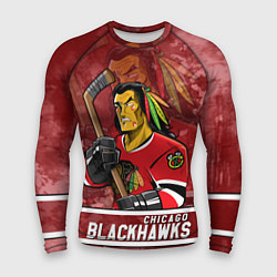 Рашгард мужской Chicago Blackhawks , Чикаго Блэкхокс, цвет: 3D-принт