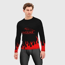 Рашгард мужской Jaguar, Ягуар огонь, цвет: 3D-принт — фото 2