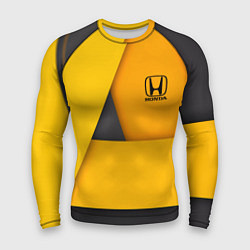 Рашгард мужской Honda - Yellow, цвет: 3D-принт