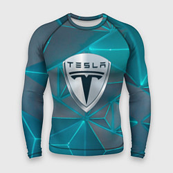 Рашгард мужской Tesla неоновые треугольники, цвет: 3D-принт