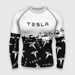 Рашгард мужской Tesla - Black & White, цвет: 3D-принт