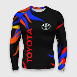 Рашгард мужской Toyota Разноцветный огонь, цвет: 3D-принт