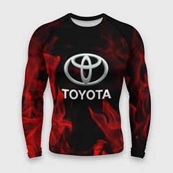 Рашгард мужской Toyota Red Fire, цвет: 3D-принт