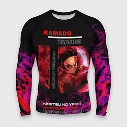 Рашгард мужской Тандзиро Камадо в огне Komatsu, цвет: 3D-принт