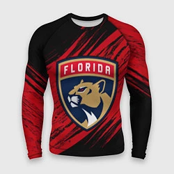Рашгард мужской Florida Panthers, Флорида Пантерз, NHL, цвет: 3D-принт