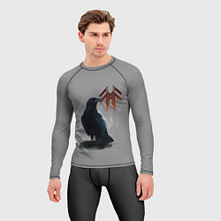 Рашгард мужской Ворон с руной, цвет: 3D-принт — фото 2